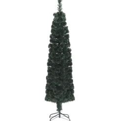 vidaXL Kunstkerstboom met standaard smal 120 cm glasvezel