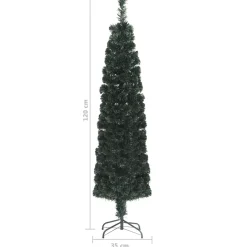 vidaXL Kunstkerstboom met standaard smal 120 cm glasvezel