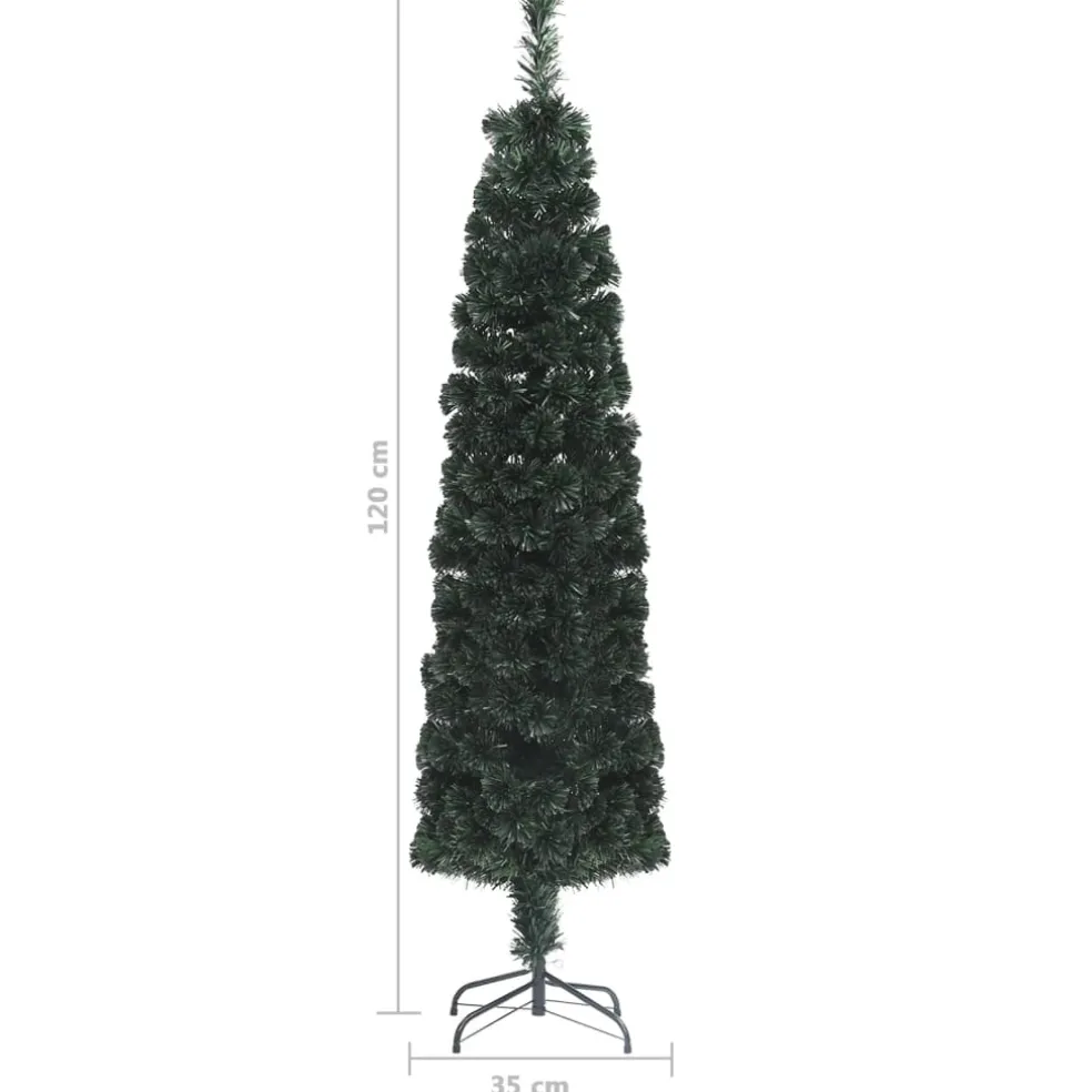 vidaXL Kunstkerstboom met standaard smal 120 cm glasvezel