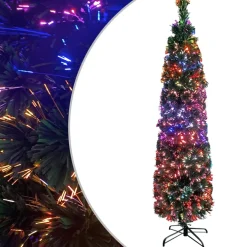 vidaXL Kunstkerstboom met standaard smal 120 cm glasvezel