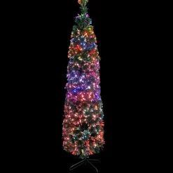 vidaXL Kunstkerstboom met standaard smal 120 cm glasvezel