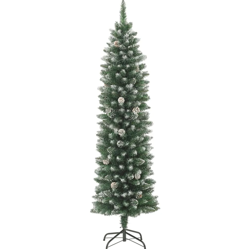 vidaXL Kunstkerstboom met standaard smal 120 cm PVC