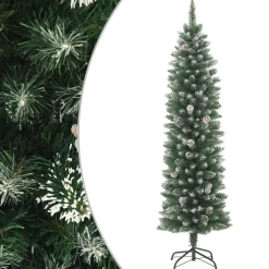 vidaXL Kunstkerstboom met standaard smal 120 cm PVC