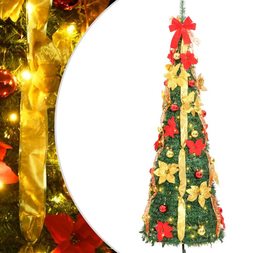 vidaXL Kunstkerstboom pop-up 50 LED's 120 cm groen