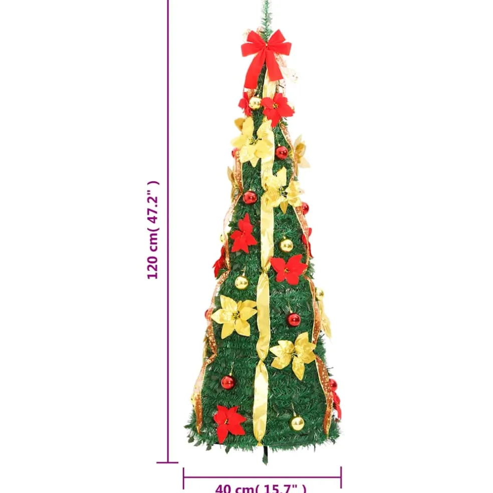 vidaXL Kunstkerstboom pop-up 50 LED's 120 cm groen