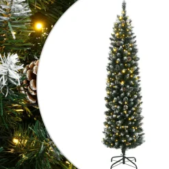 vidaXL Kunstkerstboom smal met 150 LED's 120 cm