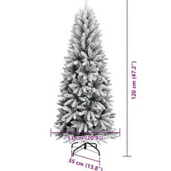 vidaXL Kunstkerstboom Wit 120 cm PVC en Plastic en Staal en PE