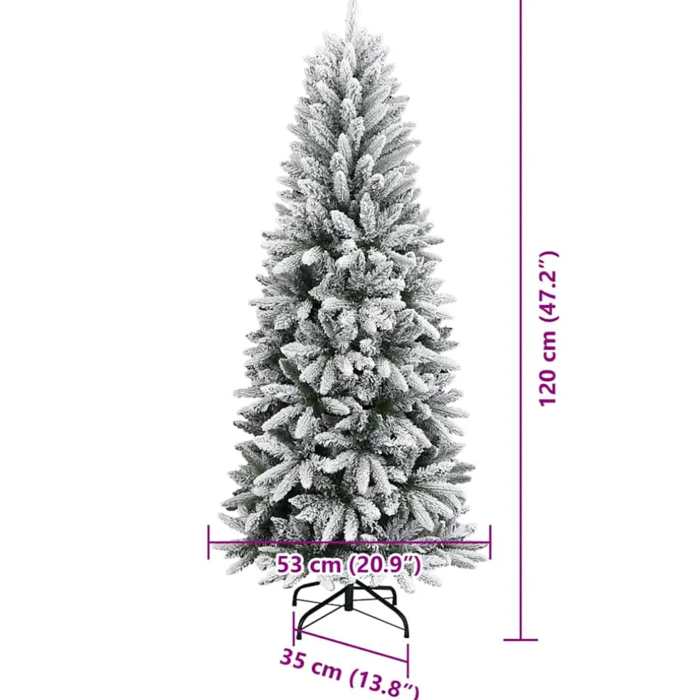 vidaXL Kunstkerstboom Wit 120 cm PVC en Plastic en Staal en PE