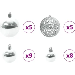 vidaXL Kunstkerstboom Wit 120 cm PVC en Plastic en Staal en PE