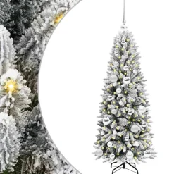 vidaXL Kunstkerstboom Wit 120 cm PVC en Plastic en Staal en PE