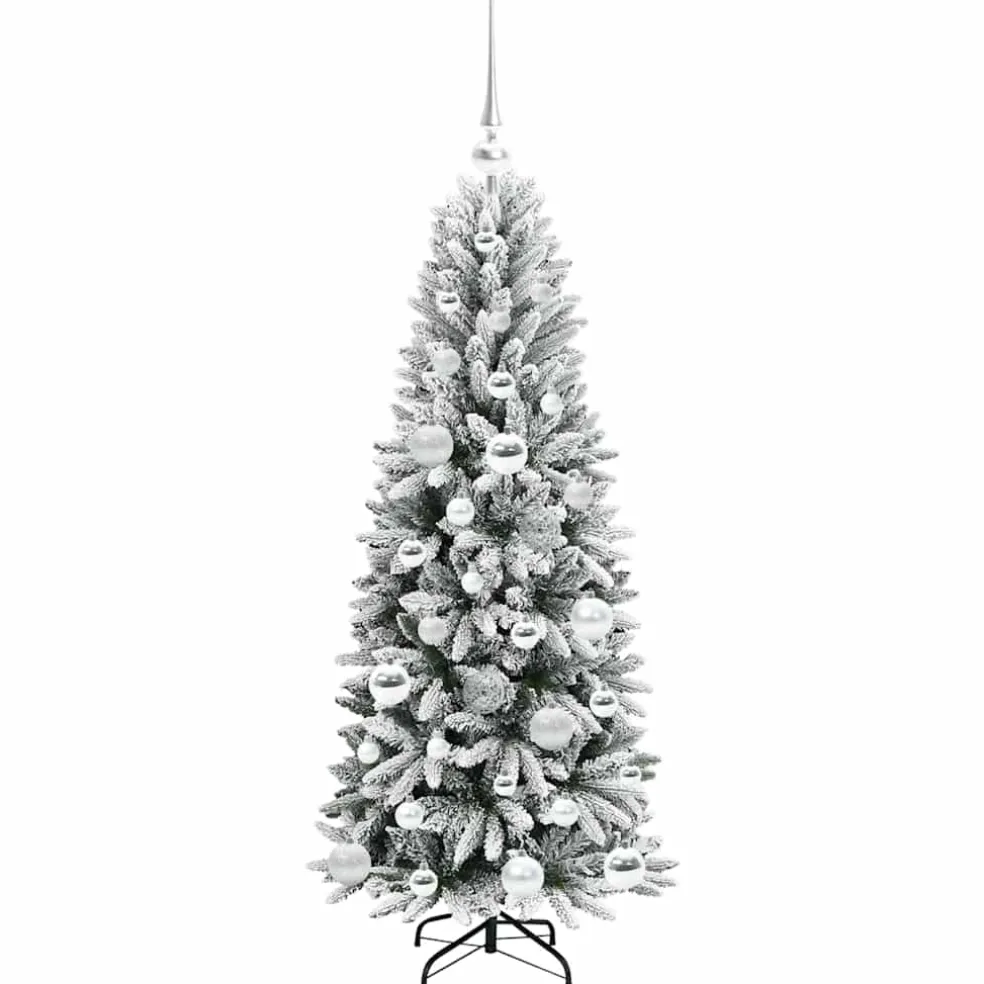 vidaXL Kunstkerstboom Wit 120 cm PVC en Plastic en Staal en PE