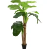 vidaXL Kunstmatige banaanboom Groen 125 x 25 x 250 cm Stof en Bamboe