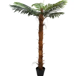 vidaXL Kunstmatige Cocuspalmboom Groen 70 x 18 x 140 cm Stof en Bamboe