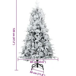 vidaXL Kunstmatige Inklapbare Kerstboom Groen 120 cm PE en PVC