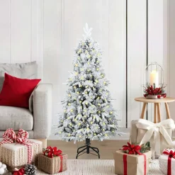 vidaXL Kunstmatige Inklapbare Kerstboom Groen 120 cm PE en PVC