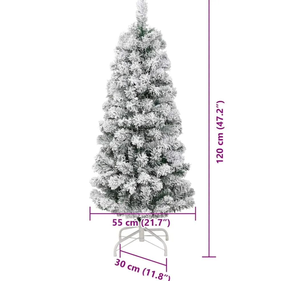 vidaXL Kunstmatige Inklapbare Kerstboom 150 LED's Groen en Wit 120 cm