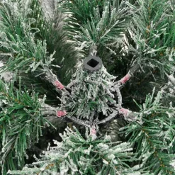 vidaXL Kunstmatige Inklapbare Kerstboom 150 LED's Groen en Wit 120 cm