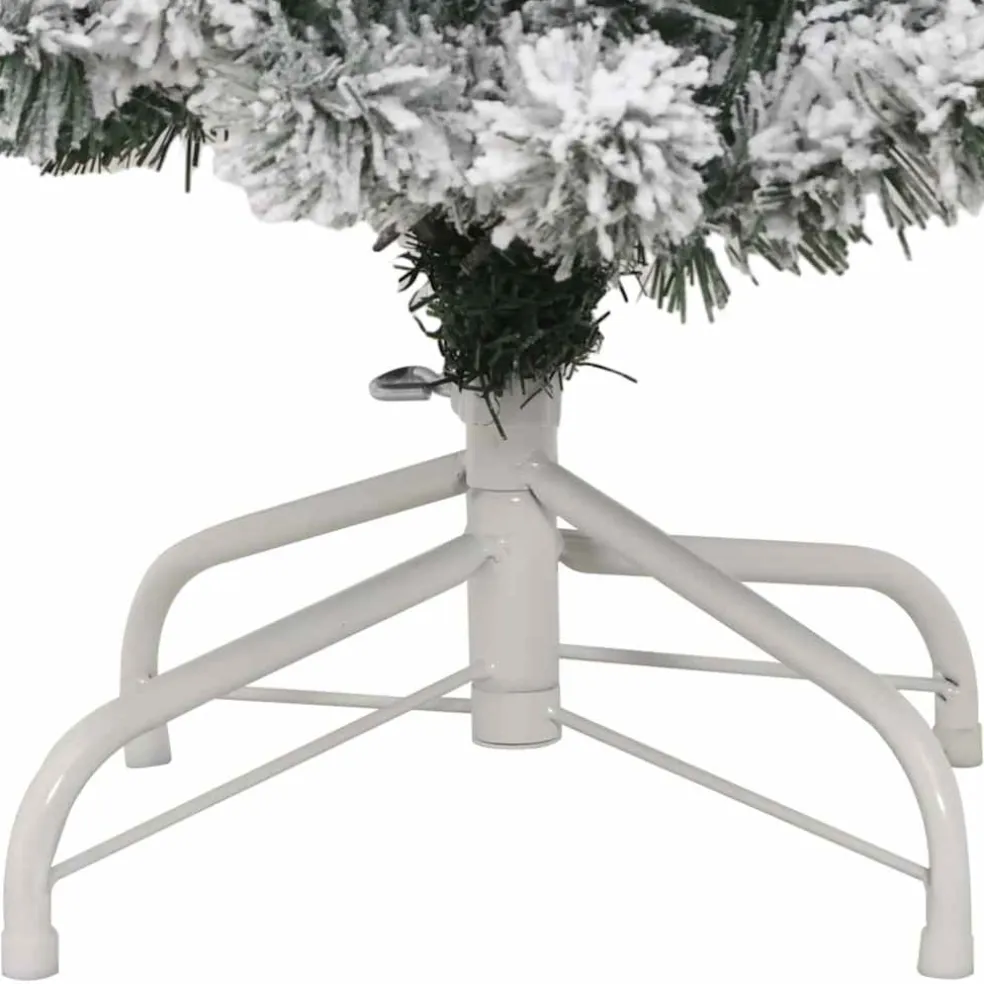vidaXL Kunstmatige Inklapbare Kerstboom 150 LED's Groen en Wit 120 cm