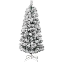 vidaXL Kunstmatige Inklapbare Kerstboom 150 LED's Groen en Wit 120 cm