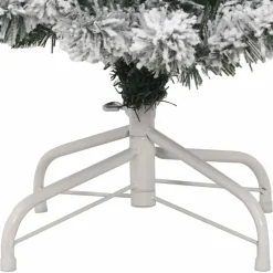 vidaXL Kunstmatige Inklapbare Kerstboom 150 LED's Groen en Wit 120 cm