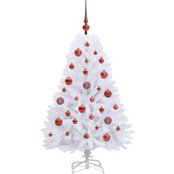 vidaXL Kunstmatige Inklapbare Kerstboom Wit 120 cm PVC en staal