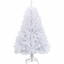 vidaXL Kunstmatige Inklapbare Kerstboom Wit 120 cm PVC en staal