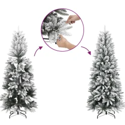 vidaXL Kunstmatige Inklapbare Kerstboom Wit 120 cm PVC en staal