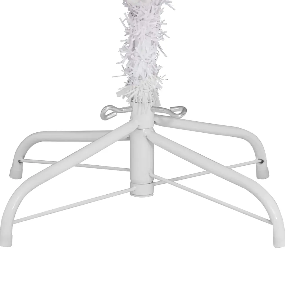 vidaXL Kunstmatige Inklapbare Kerstboom Wit 180 cm PVC en staal