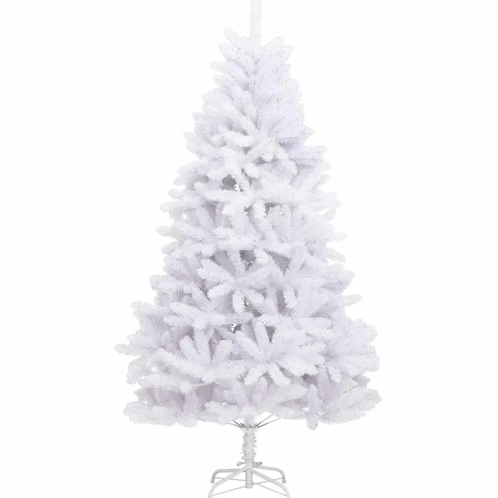 vidaXL Kunstmatige Inklapbare Kerstboom Wit 180 cm PVC en staal