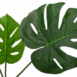 vidaXL Kunstmatige Monstera Plant Groen 70 x 16 x 130 cm Stof en Hout
