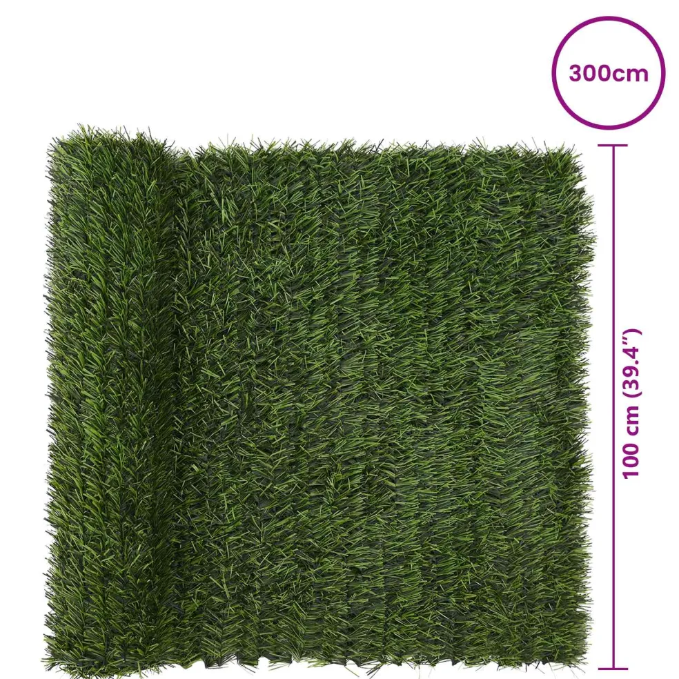 vidaXL Kunstmatige omheining Lichtgroen 1 x 3 m PVC en staal