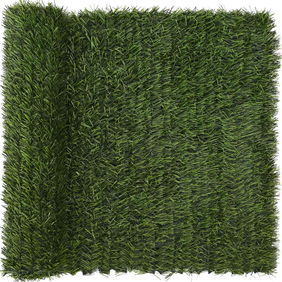 vidaXL Kunstmatige omheining Lichtgroen 1 x 3 m PVC en staal