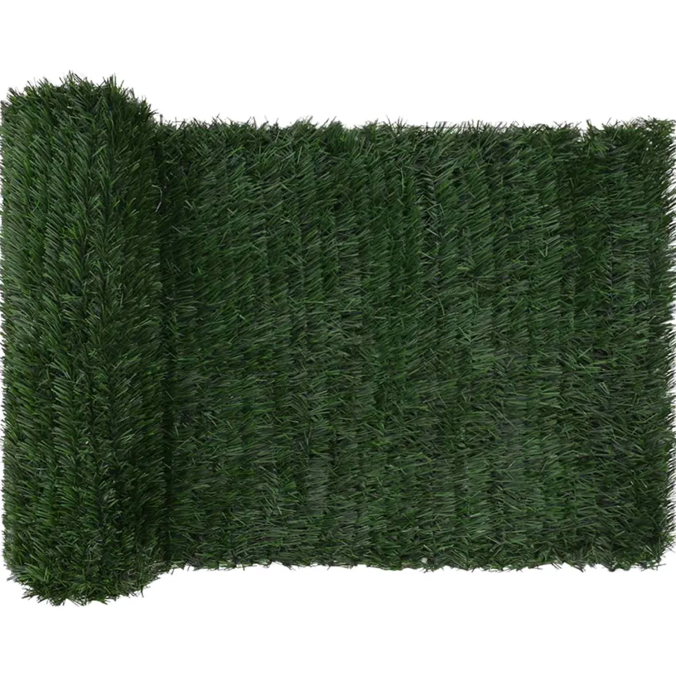 vidaXL Kunstmatige omheining Donkergroen 1 x 3 m PVC en staal