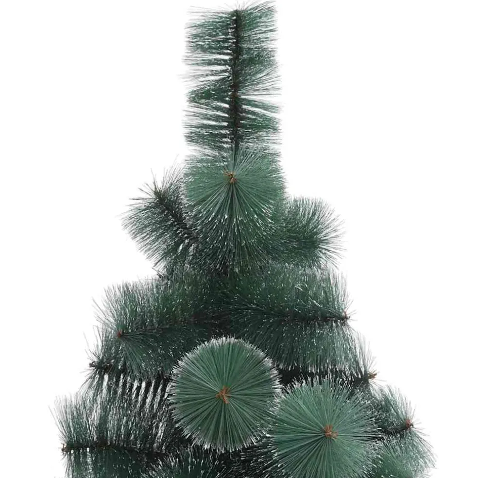 vidaXL Kunstmatige voorverlichte kerstboom met bollen set Groen 120 cm