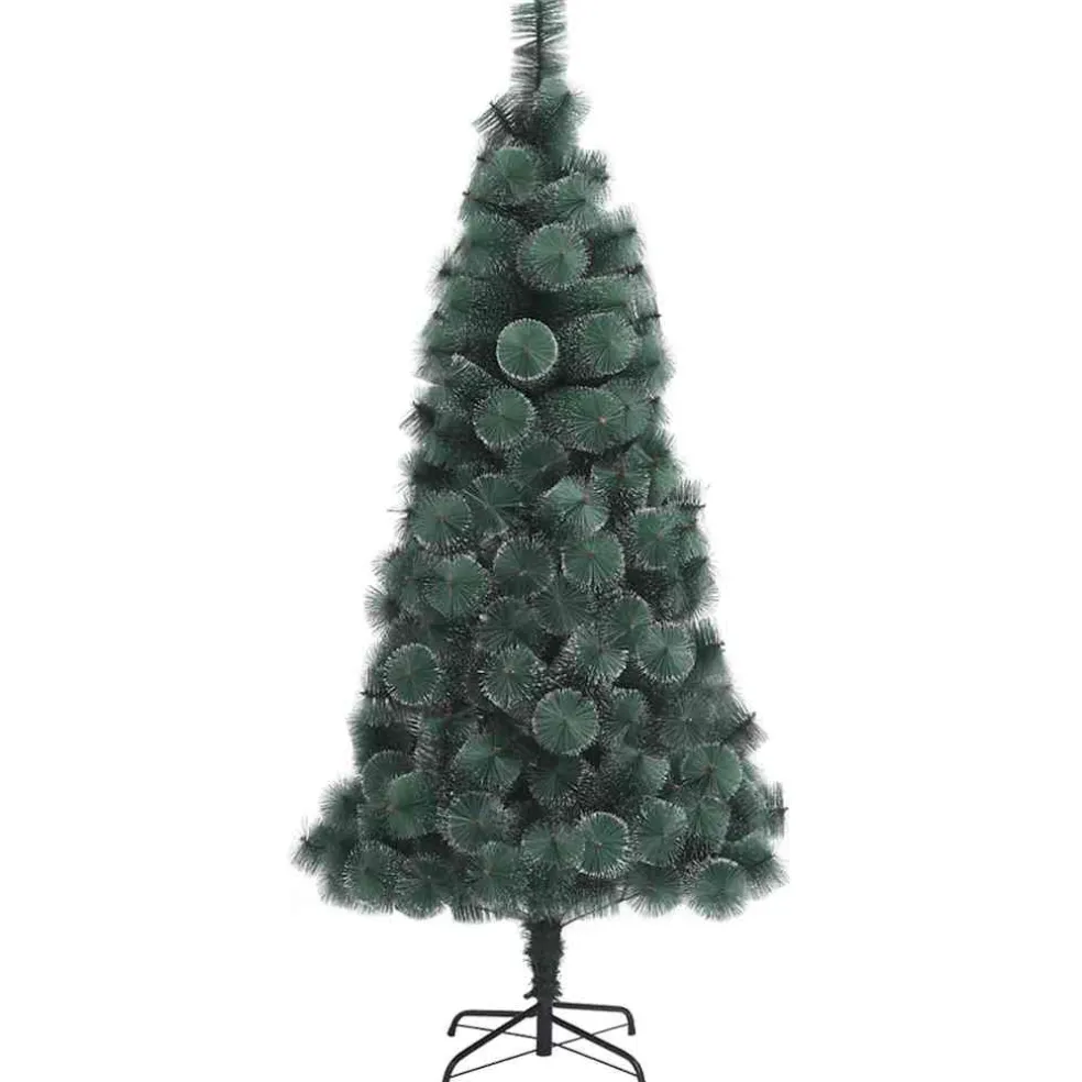 vidaXL Kunstmatige Voorverlichte Kerstboom met Ballenset Groen 120 cm