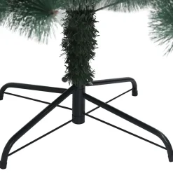 vidaXL Kunstmatige Voorverlichte Kerstboom met Ballenset Groen 120 cm