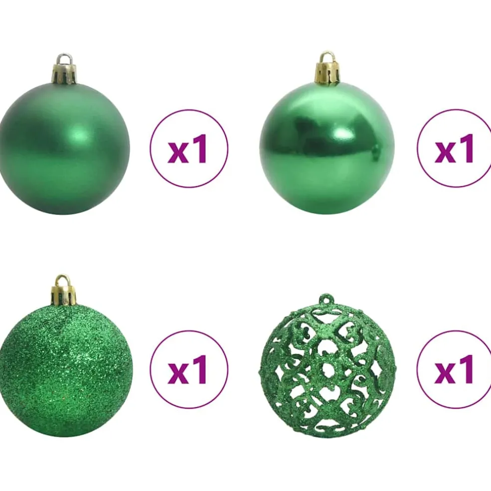 vidaXL Kunstmatig Voorverlicht Kerstboom Groen 120 cm PVC en Metaal