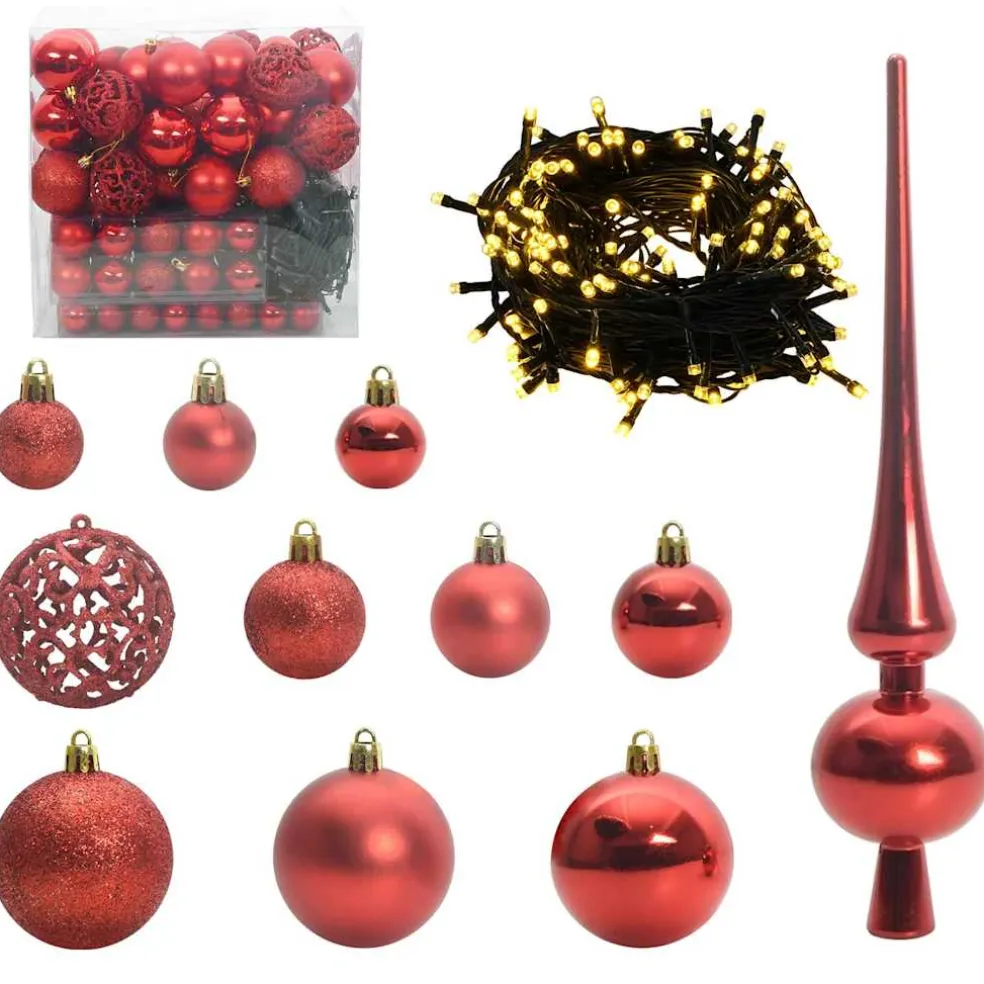 vidaXL Kunstmatig Voorverlicht Kerstboom met 300 LED Groen 180 cm PVC