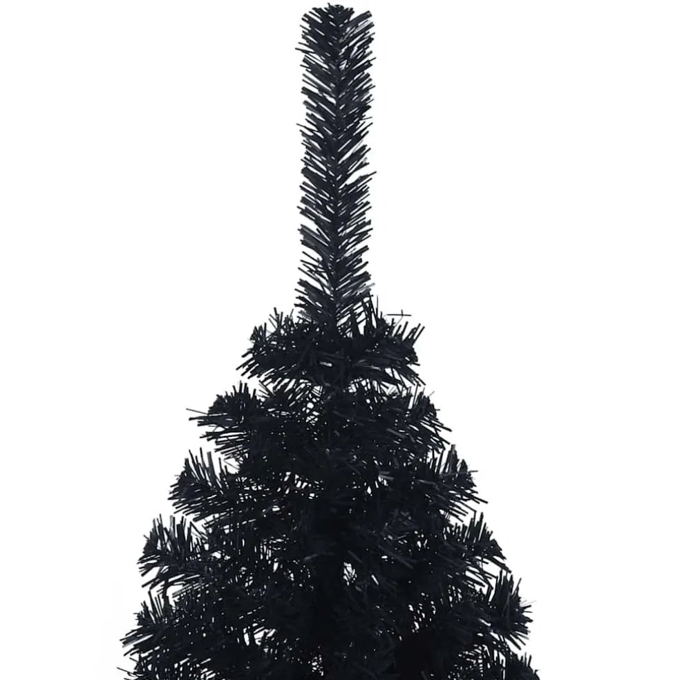 vidaXL Kunstmatig Voorverlicht Kerstboom met 150 LED Zwart 120 cm PVC