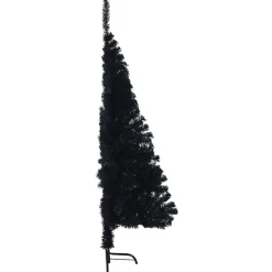 vidaXL Kunstmatig Voorverlicht Kerstboom met 150 LED Zwart 120 cm PVC