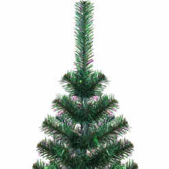 vidaXL Kunstmatig Voorverlicht Kerstboom Groen 120 cm PVC en Metaal