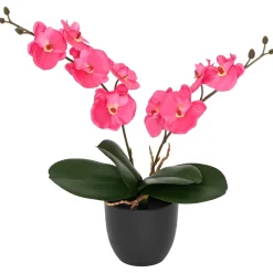 vidaXL Kunstorchidee Plant Rood 36 x 10 x 30 cm Stof, PE en PEVA