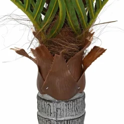 vidaXL Kunstpalmboom 6 bladeren 100 cm groen