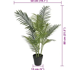 vidaXL Kunstpalmboom 80 cm polypropeen groen