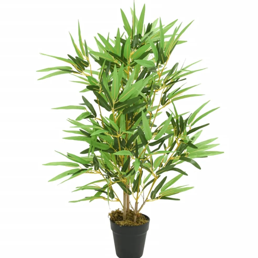 vidaXL Kunstplant bamboe 368 bladeren 80 cm groen