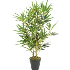 vidaXL Kunstplant bamboe 368 bladeren 80 cm groen