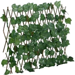 vidaXL Kunstplant druivenblad op latwerk uittrekbaar 180x60 cm groen