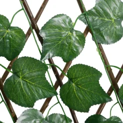 vidaXL Kunstplant druivenblad op latwerk uittrekbaar 180x60 cm groen
