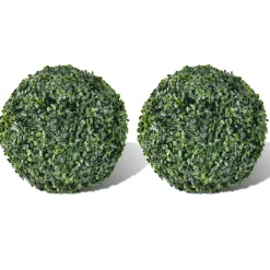 vidaXL Kunstplanten buxusbol 2 st 27 cm
