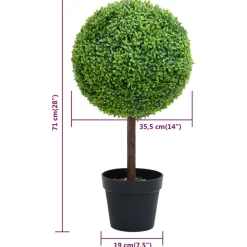 vidaXL Kunstplant met pot buxus bolvorming 71 cm groen